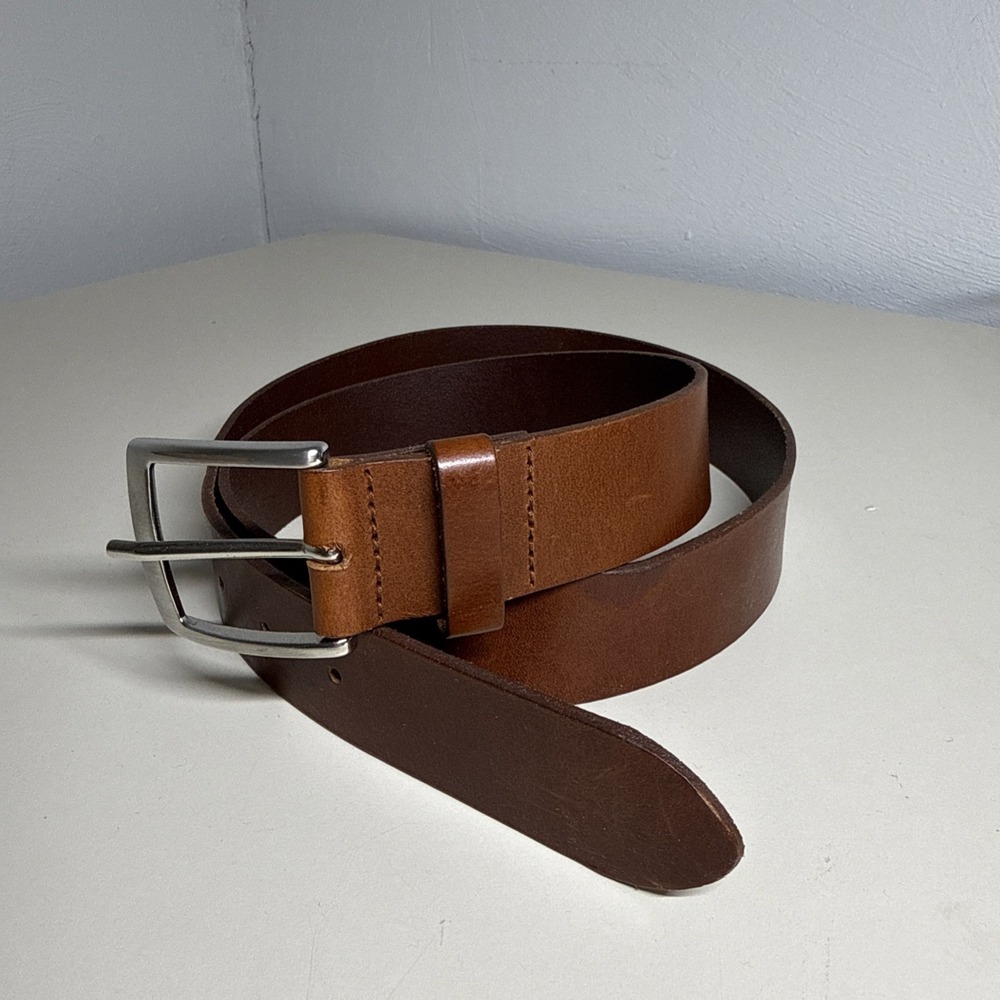 H&M Leather Belt Mens Size EUR 95 , US 38 (37-38) Brown Made in Sweden Classic